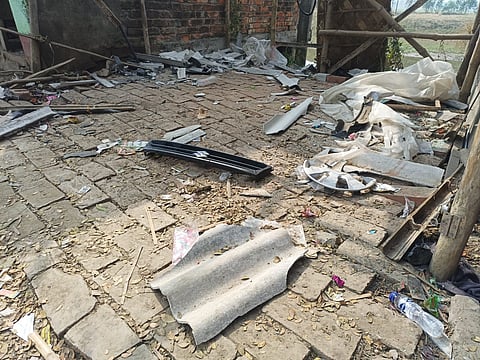 विस्फोट के बाद ली गई तस्वीर