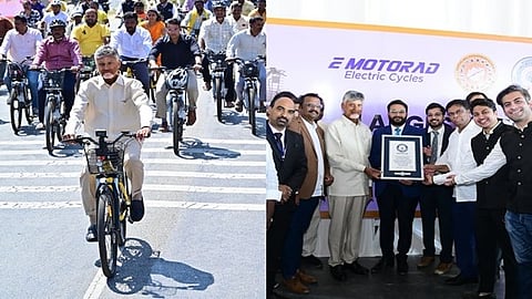 चंद्रबाबू नायडू ने 4,000 ई-साइकिल वितरित कर बनाया एक अनोखा गिनीज रिकॉर्ड