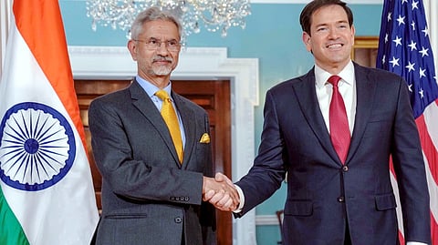 भारत-अमेरिका व्यापार घोषणा के दूसरे दिन ही वॉशिंगटन पहुंचे जयशंकर, रुबियो से मिले