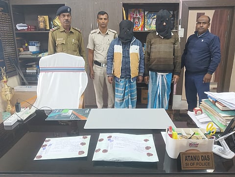 हेरोइन के साथ गिरफ्तार दोनों तस्कर 