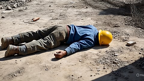 Illegal construction and a 33,000-volt power line claimed the life of a mason, sparking public outrage.