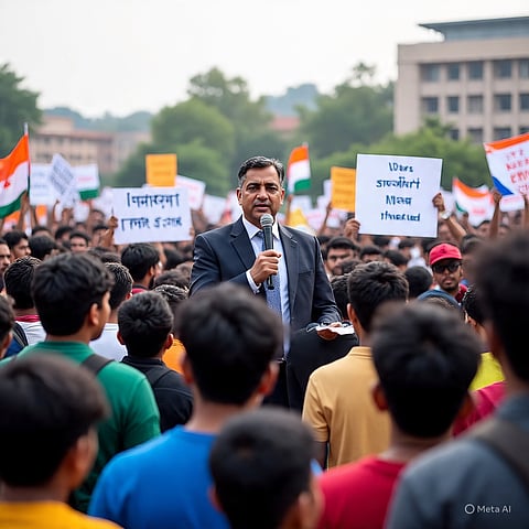 डी. अय्यप्पन ने छात्रों के आंदोलन को दिया समर्थन