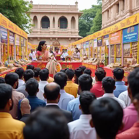 सांसद द्वारा बालिका विद्यालय में पीएम विश्वकर्मा प्रदर्शनी-सह-व्यापार मेले का शुभारंभ किया गया