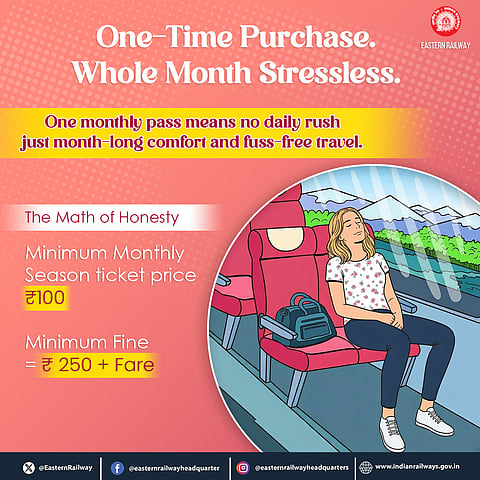 टिकट खरीदना सस्ता, बिना टिकट यात्रा महंगा: पूर्व रेलवे की अपील