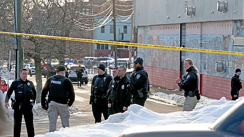 shooting during hockey game in US