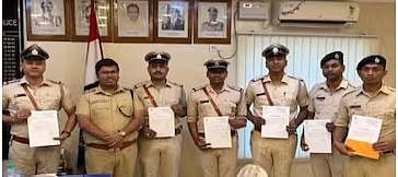 Outstanding performance in law and order: Ashoknagar police station in-charge and 6 policemen honored
