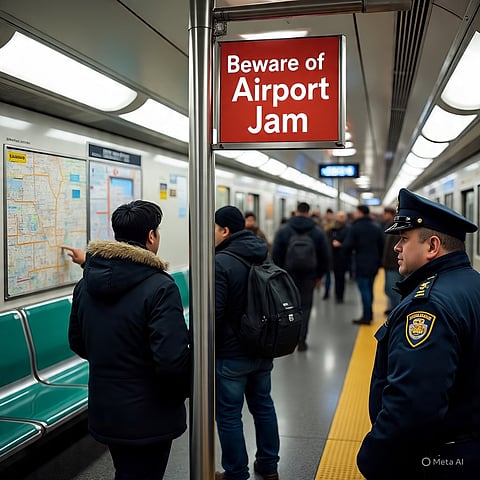 ऑरेंज लाइन मेट्रो: एयरपोर्ट जाम से सावधान, पुलिस ने सुझाया वैकल्पिक मार्ग