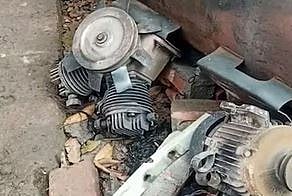 Shop walls blown away due to air compressor explosion