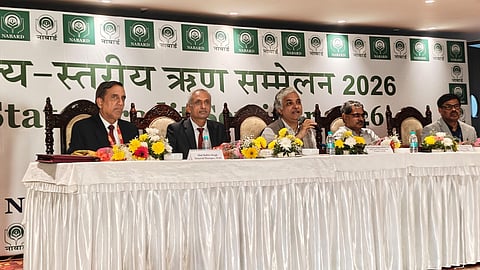 नाबार्ड के बंगाल क्षेत्रीय कार्यालय ने धन्यधान्य में सभागार में राज्य स्तरीय ऋण सम्मेलन 2026 का आयोजन किया