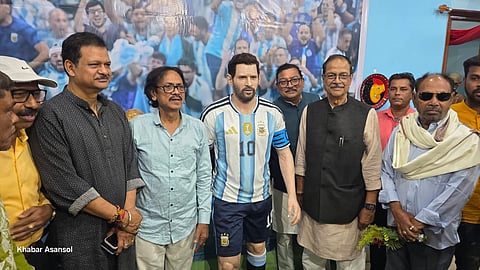 लियोनेल मेस्सी के मोम के पुतले का अनावरण