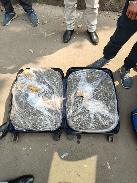 अभियुक्तों के पास से जब्त गांजा