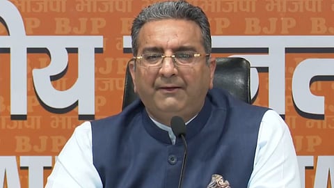 भाजपा प्रवक्ता गौरव भाटिया संवाददाता सम्मेलन में।