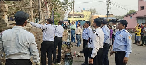 सेल आईएसपी के सुरक्षा बल ने हटाया अवैध निर्माण