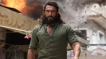 फिल्म धुरंधर में रणवीर सिंह।