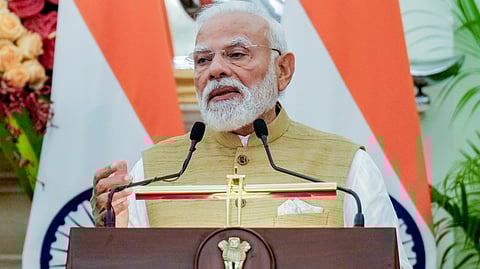 कनाडा के प्रधानमंत्री के साथ प्रेस कांफ्रेंस में पीएम नरेंद्र मोदी।