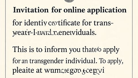 ट्रांसजेंडर व्यक्तियों को पहचान प्रमाणपत्र हेतु ऑनलाइन आवेदन का आमंत्रण