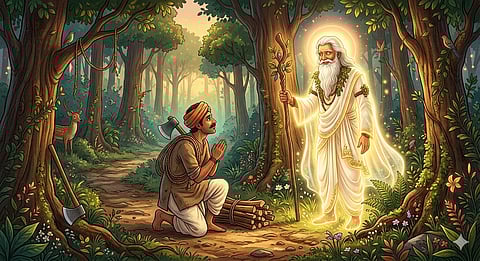 चतुर लकड़हारा