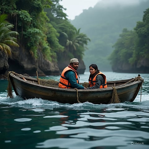 नॉर्थ सेंटिनल द्वीप के पास पकड़े गए 2 मछुआरे