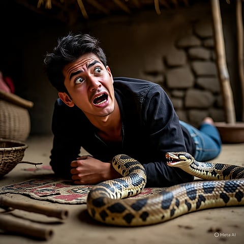 A young man's attempt to become a 'Snake Man' after watching YouTube proved costly; a cobra bit him.