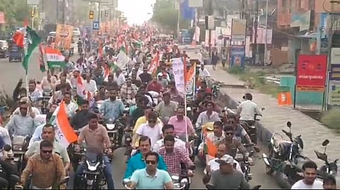 भाजपा के परिवर्तन यात्रा के खिलाफ तृणमूल ने निकाली रैली