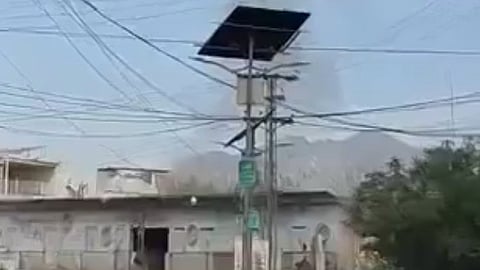 एयर स्ट्राइक के बाद उठता धुआं।