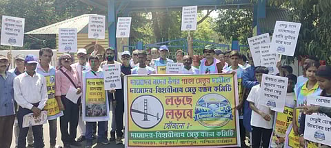 दामोदर नदी पर स्थायी ब्रिज बनाने को लेकर सेल आईएसपी को ज्ञापन