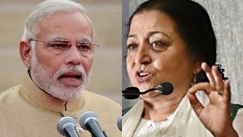 लेखिका मधु पूर्णिमा किश्वर ने प्रधानमंत्री नरेंद्र मोदी पर सनसनीखेज आरोप लगाये हैं  ( फाइल फोटो ) 