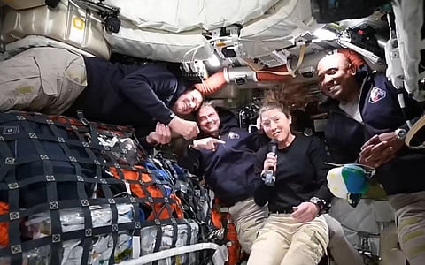 आर्टेमिस-2 मिशन के चार अंतरिक्ष यात्री।