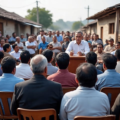 बिलीग्राउंड में जनसभा: सड़क, रोजगार, गैस संकट पर आलोचना