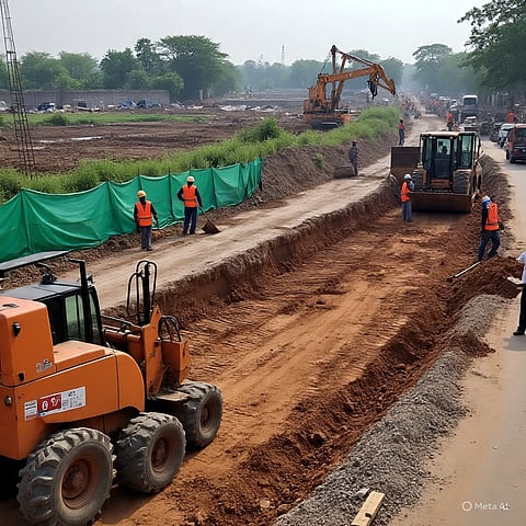 बसंतिपुर में खराब प्रधानमंत्री ग्राम सड़क योजना सड़क की मरम्मत शुरू