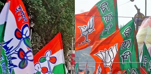 High tension in Bongaon North as BJP & TMC supporters clash during Ashok Kirtania's campaign.