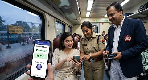 पूर्व रेलवे ने शिकायत निवारण समय घटाकर मात्र 28 मिनट किया