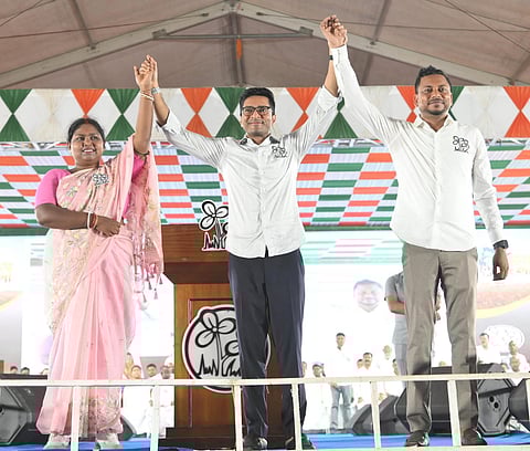 रविवार को चुनावी जनसभा में तृणमूल सांसद अभिषेक बनर्जी