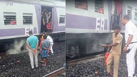 बनगांव-सियालदह लोकल ट्रेन में धुआं उठने से मची अफरा-तफरी

