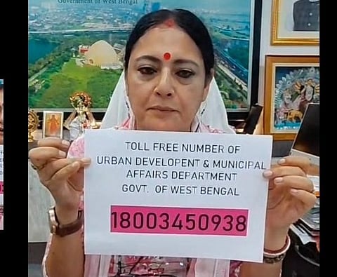 मंत्री अग्निमित्रा पॉल ने जारी किया हेल्पलाइन नंबर