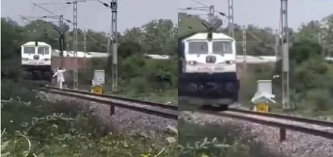 Train Accident Viral Video : चलती ट्रेन के सामने आया शख्स, टक्कर के बाद उछलकर गिरा दूर