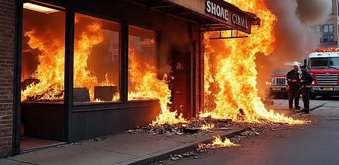Fire Breaks Out in Multi-Story Building at Belur Vote Bagan