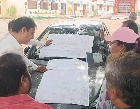 हरिनगर ग्राम पंचायत में विकास कार्यों का निरीक्षण, प्रस्तावित परियोजनाओं का भी किया तकनीकी आकलन