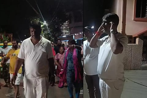 रंगदारी के आरोपी पर फूटा लोगों का गुस्सा, सड़क पर कराई उठक-बैठक
