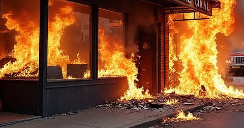 Liluah GT Road Fire: Eatery Gutted in Gas Leak Blaze, No Injuries