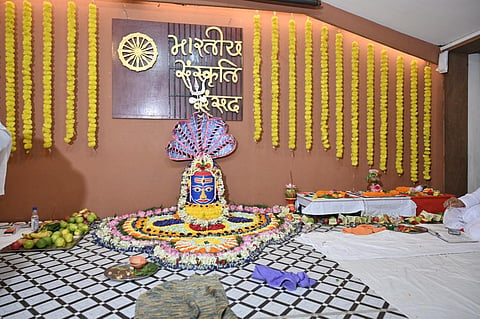 भारतीय संस्कृति संसद में वैदिक मंत्रोच्चार संग भव्य रुद्राभिषेक