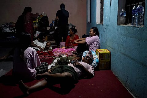 Thousands in temporary camps; shortage of medicines and clean water