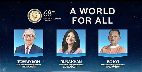 Three Asian personalities selected for the Magsaysay Award