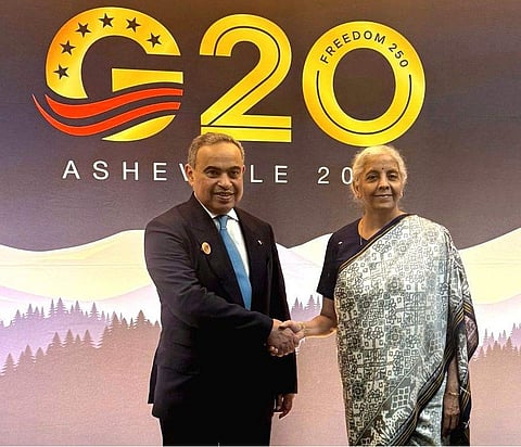 Sitharaman met with Qatar's Finance Minister.