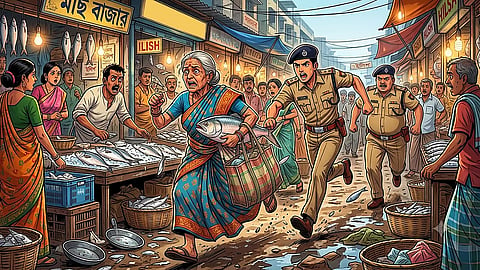 हिलसा लेकर फरार महिला न्यू बैरकपुर बाजार से पकड़ी गई
