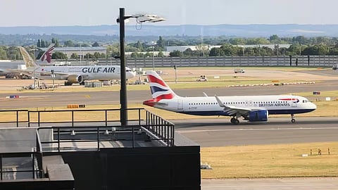 Flight services at British airports disrupted.