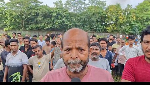 अग्निकांड के बाद इलाके में तनाव