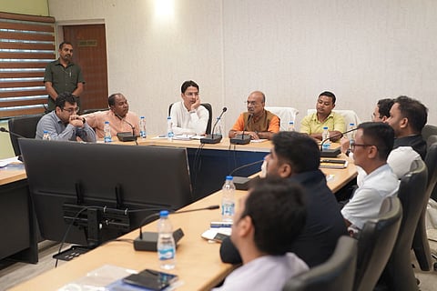 Meeting of minister Ajay kr. Poddar 