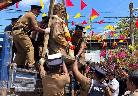 Statue of LTTE leader removed in Jaffna