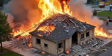 Massive Fire at Garage on NH 16 Howrah Five Injured